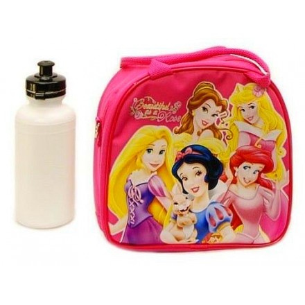 Disney Princess Dual strap Lunch Bag with Water Bottle